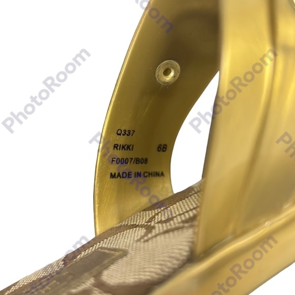 COACH | Rikki Metallic Sandal in Bronze Jelly Signature Gold Lobster Clasp‎ 6 - Picture 13 of 14